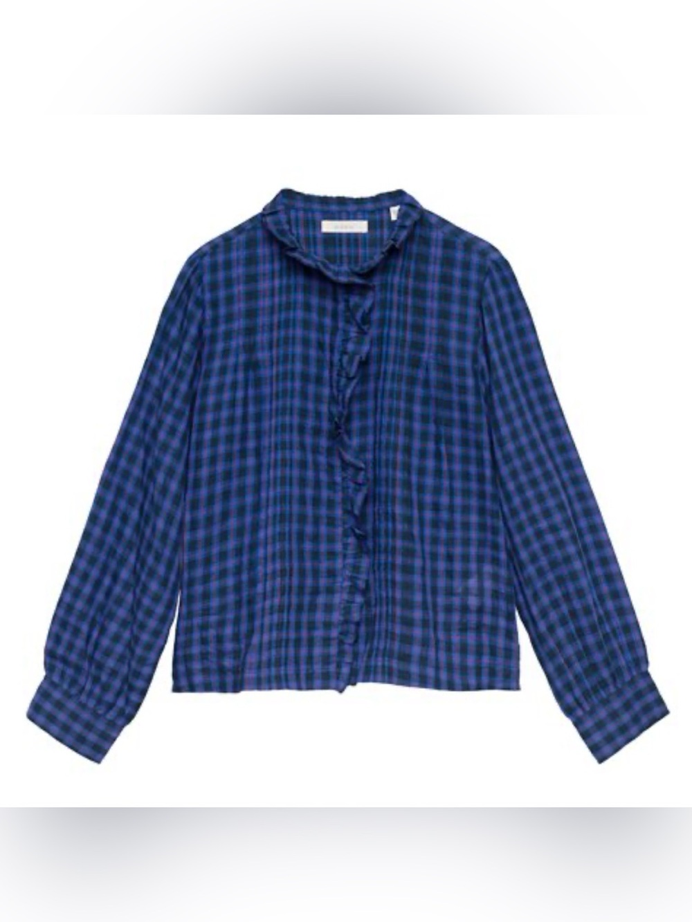 DOEN Barrett Top Chamonix Plaid Sz M